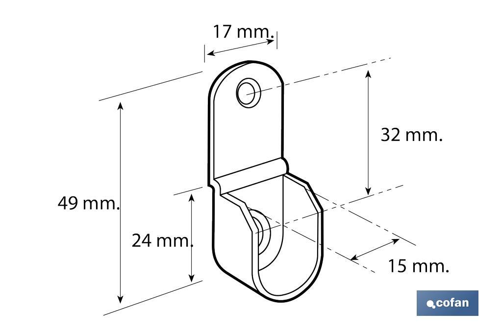 Support pour Tringle de Penderie | Plusieurs Finitions - Cofan