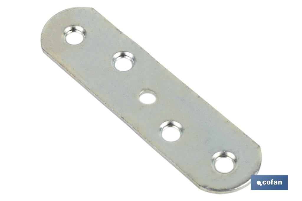 Placa de unión para paneles | Fabricada en acero zincado | Accesorio de fijación - Cofan