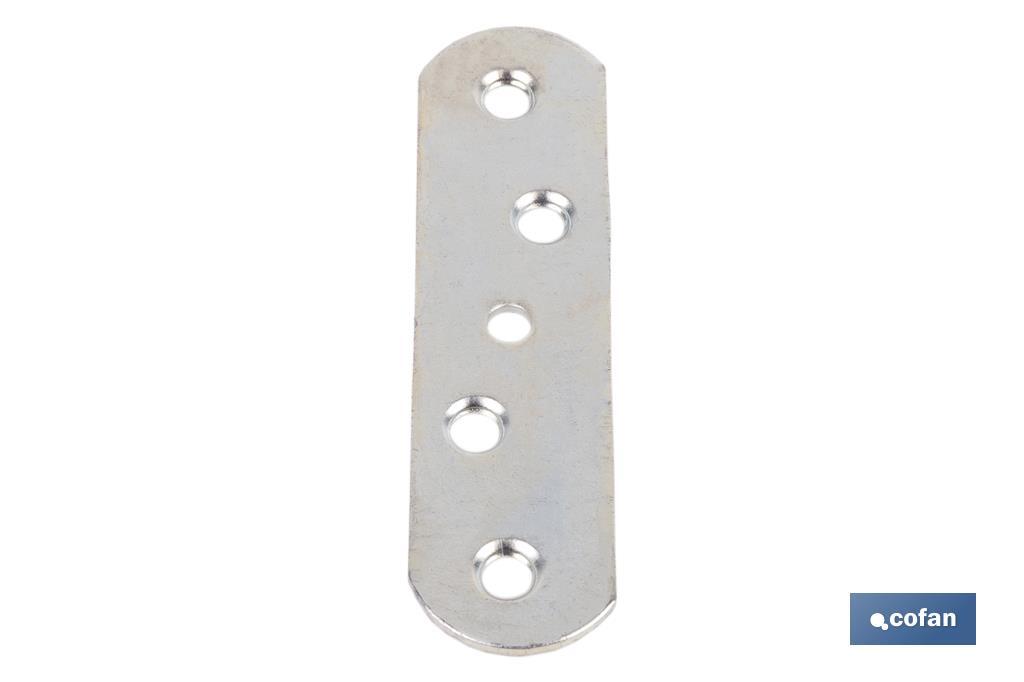 Joining plate bracket for panels | Zinc-plated steel | Fixing accessory - Cofan