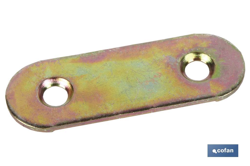 Placa de unión para paneles | Fabricada en acero zincado | Accesorio de fijación - Cofan