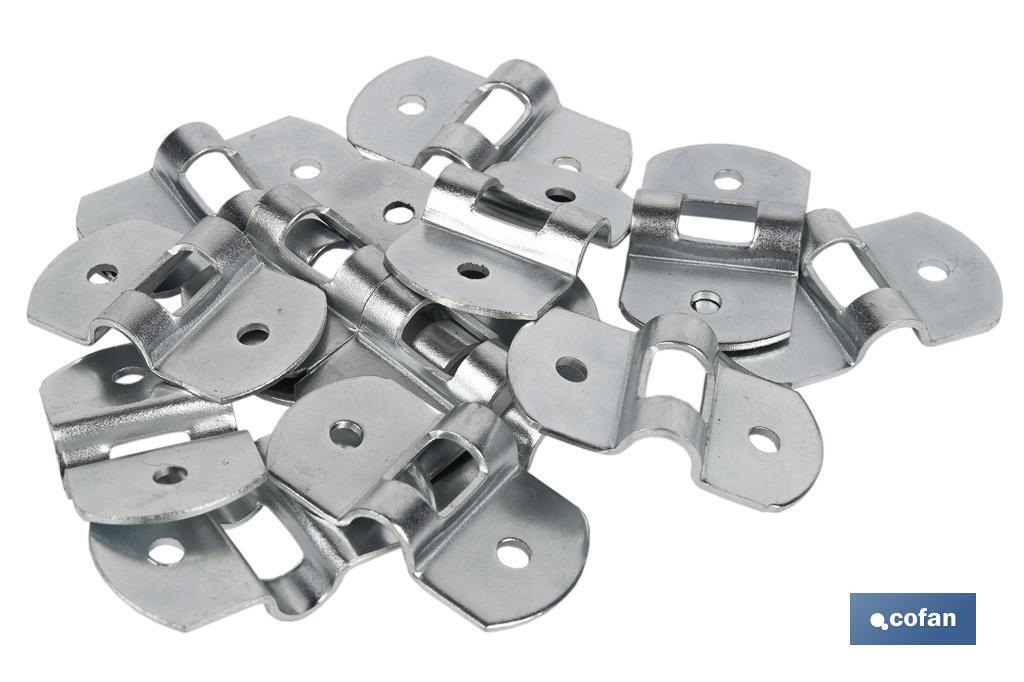 Galvanised steel mounting bracket | Size: 25 x 6mm - Cofan