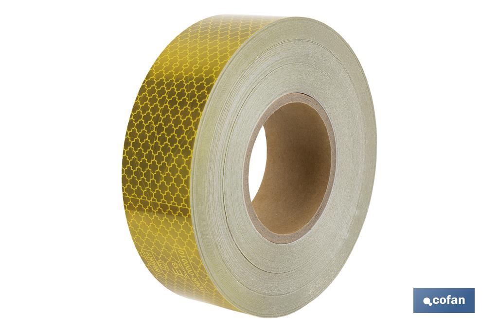 Reflective adhesive tape | Available in different colours | Suitable for contour of vehicles | 50 metres - Cofan