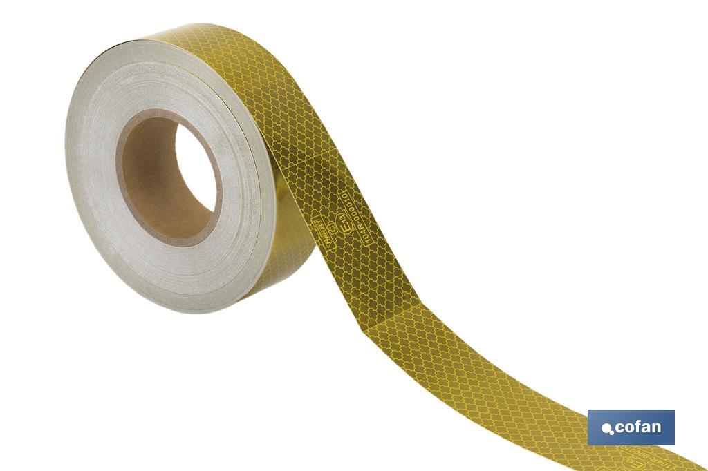 Reflective adhesive tape | Available in different colours | Suitable for contour of vehicles | 50 metres - Cofan