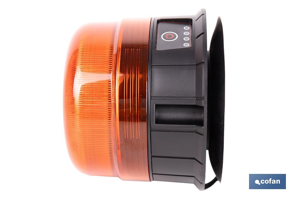 Luz emergencia rotativa 360° | Recargable USB-C | Base magnética | Certificada ECE R65 | Para vehículos industriales y agrícolas - Cofan