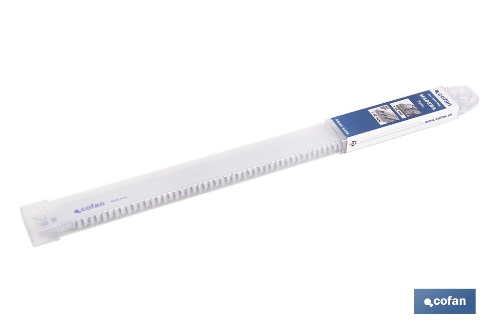 Hojas de sierra de sable universales HCS para madera seca, aglomerado y plásticos | Disponibles en diferentes longitudes - Cofan