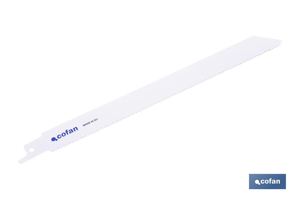 Hojas de sierra de sable universales bimetal para metales de 2 a 4 mm de espesor | Disponible en diferentes longitudes y pasos - Cofan