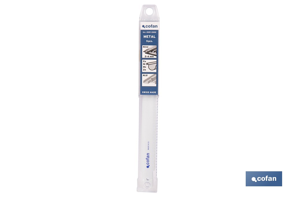 Hojas de sierra de sable universales bimetal para metales de 2 a 4 mm de espesor | Disponible en diferentes longitudes y pasos - Cofan