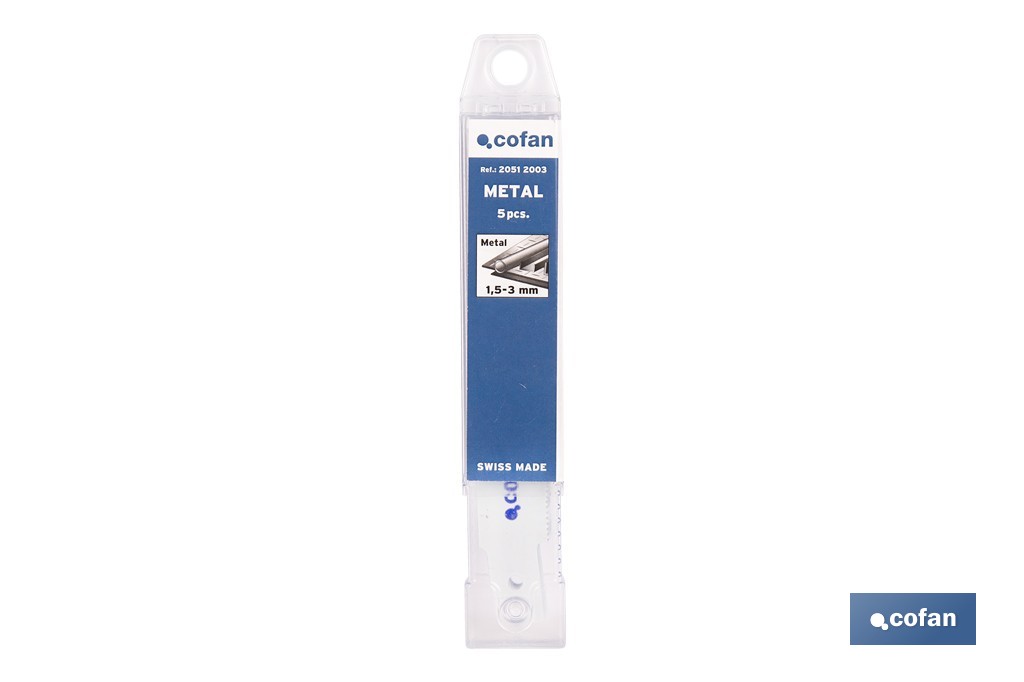 Hojas de sierra de sable universales bimetal para metales de 1,5 a 3 mm de espesor | Disponibles en diferentes longitudes - Cofan