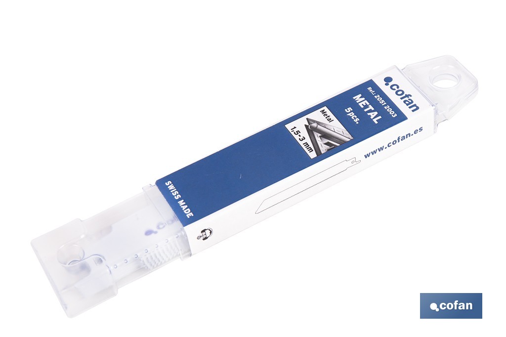 Hojas de sierra de sable universales bimetal para metales de 1,5 a 3 mm de espesor | Disponibles en diferentes longitudes - Cofan