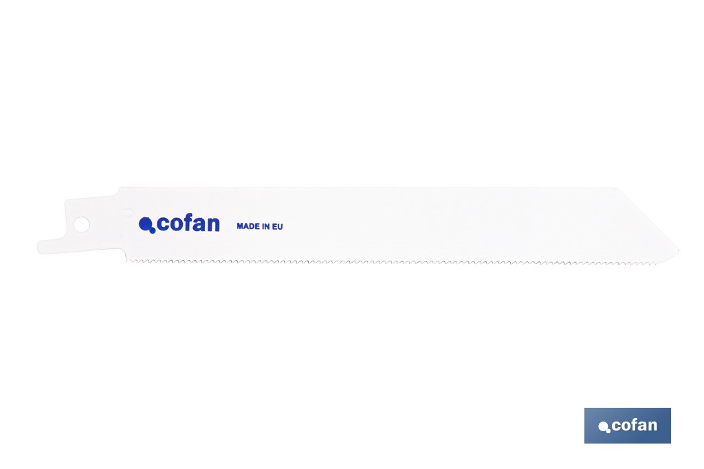 Hojas de sierra de sable universales bimetal para metales de 1,5 a 3 mm de espesor | Disponibles en diferentes longitudes - Cofan