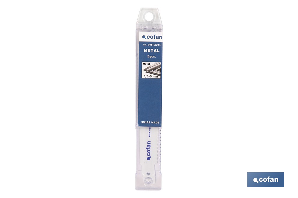 Hojas de sierra de sable universales bimetal para metales de 1,5 a 3 mm de espesor | Disponibles en diferentes longitudes - Cofan