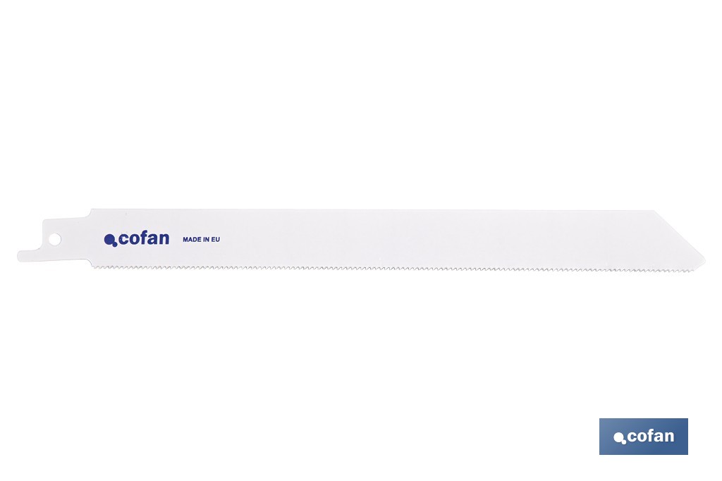 Hojas de sierra de sable universales bimetal para metales de 1,5 a 3 mm de espesor | Disponibles en diferentes longitudes - Cofan