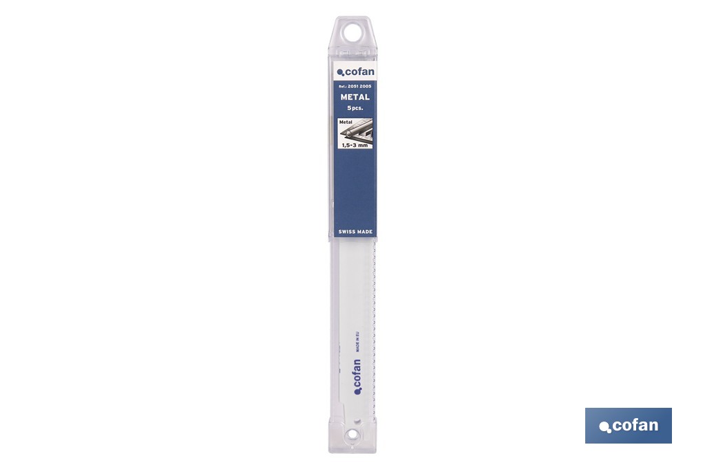 Hojas de sierra de sable universales bimetal para metales de 1,5 a 3 mm de espesor | Disponibles en diferentes longitudes - Cofan