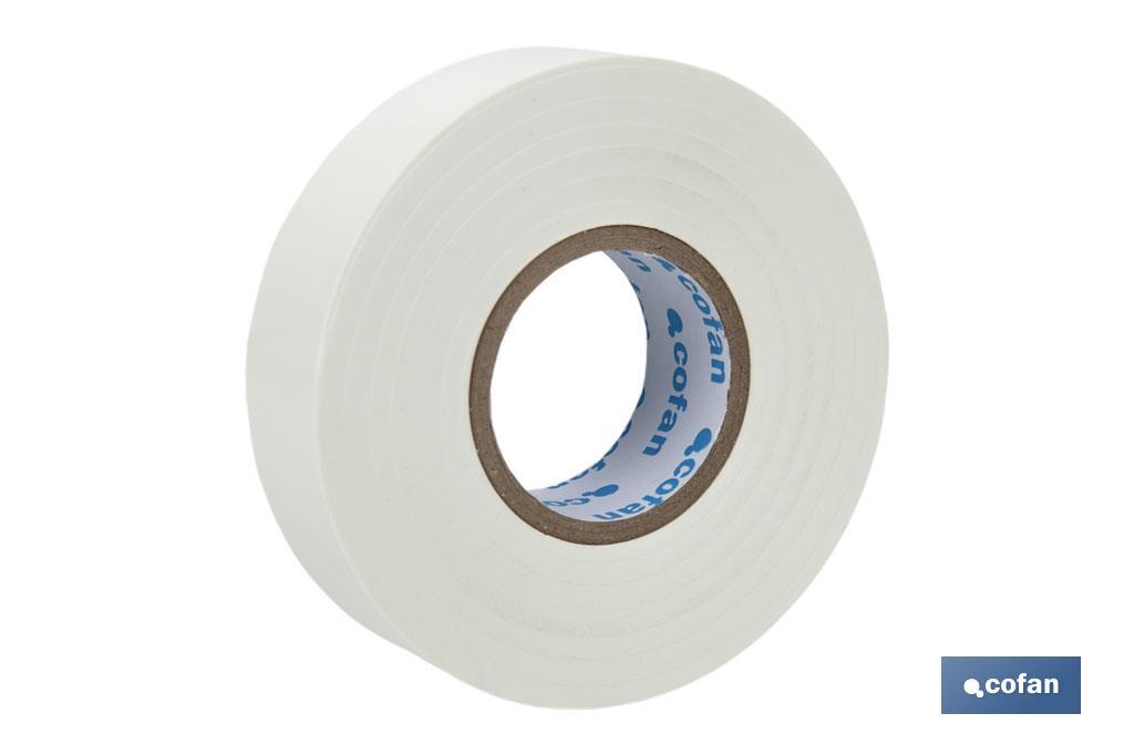 Fita isoladora | 180 microns | Cor Branco | 19 mm x 20 metros - Cofan