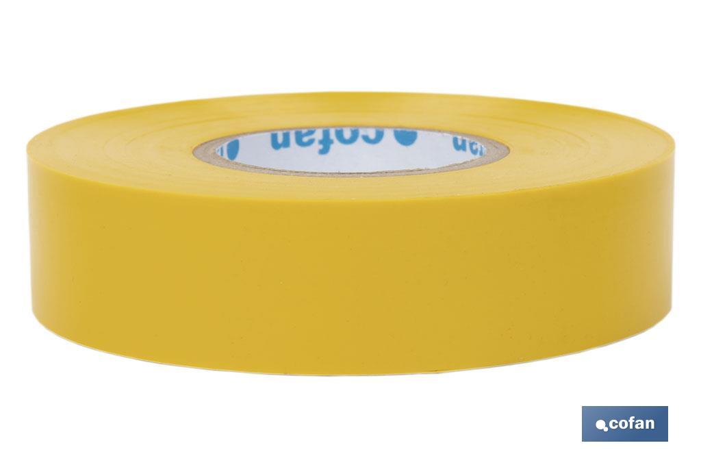 Isolierband Gelb aus PVC 20m x 19mm - Cofan