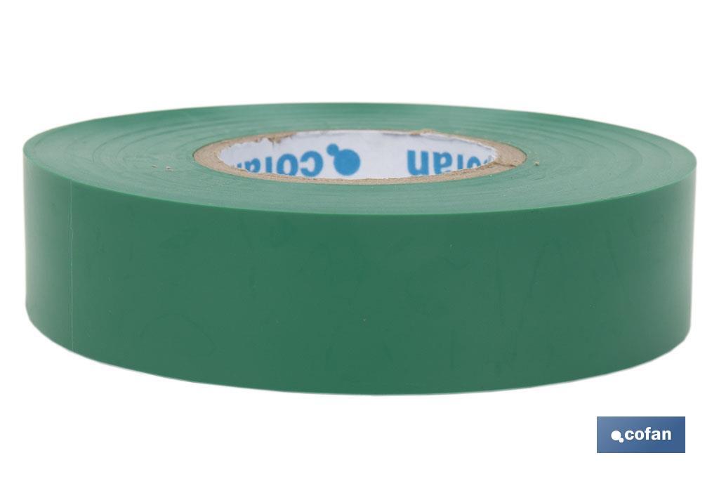 Isolierband Grün aus PVC 20m x 19mm - Cofan