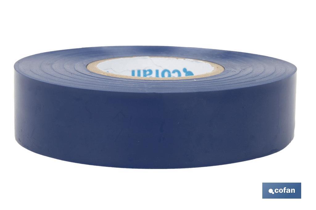 Insulating tape 180 microns | Blue | Resistant to voltage, heat and different acids and alkaline materials - Cofan