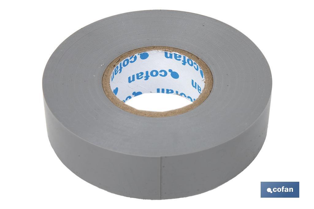 Isolierband Grau aus PVC 20m x 19mm - Cofan