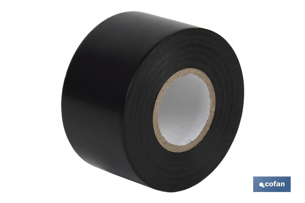 Insulating tape 180 microns | Black | Resistant to voltage, heat and different acids and alkaline materials - Cofan