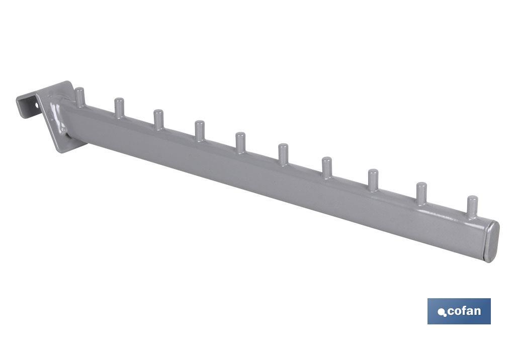 Percha Inclinada Ovalada con pivotes (para barra de carga) - Cofan