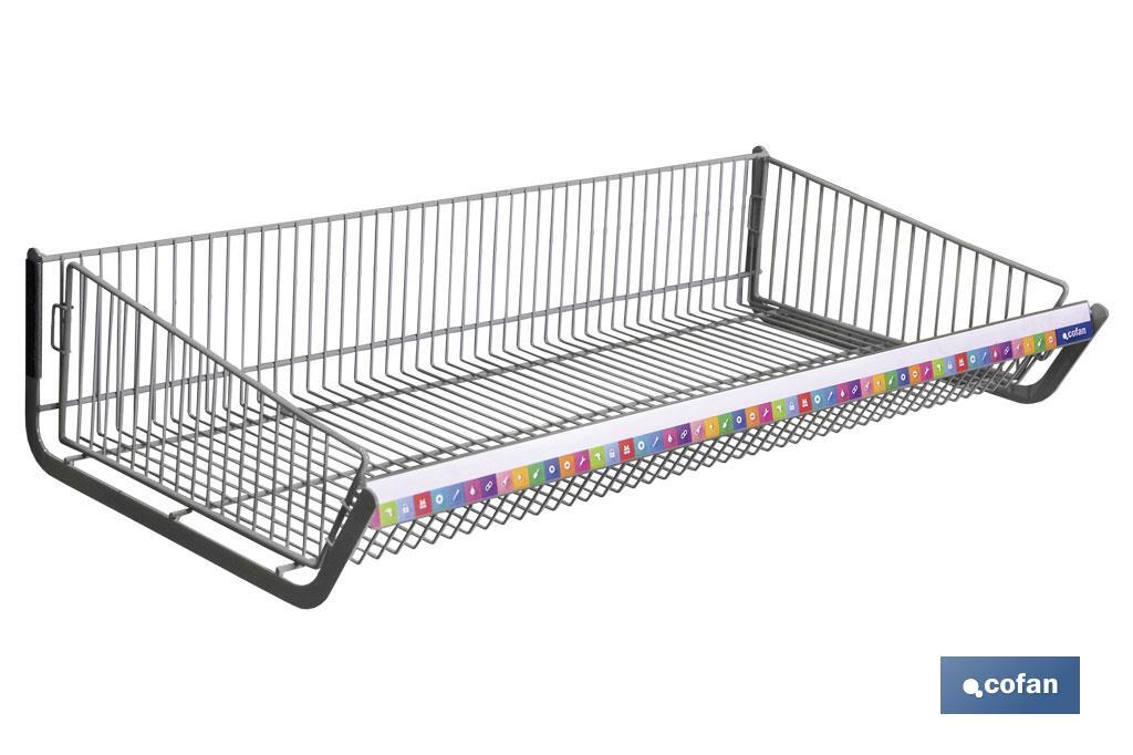 CESTELLO CON ESTREMI PER ESPOSITORE 1000X480MM + PORTAPREZZI - Cofan