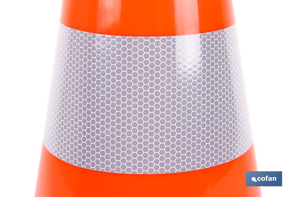 Cono de señalización para automoción | Color naranja | Altura: 50 cm - Cofan