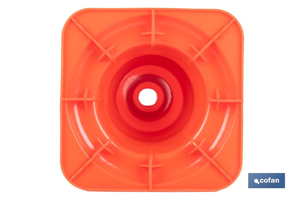 Cono de señalización para automoción | Color naranja | Altura: 50 cm - Cofan