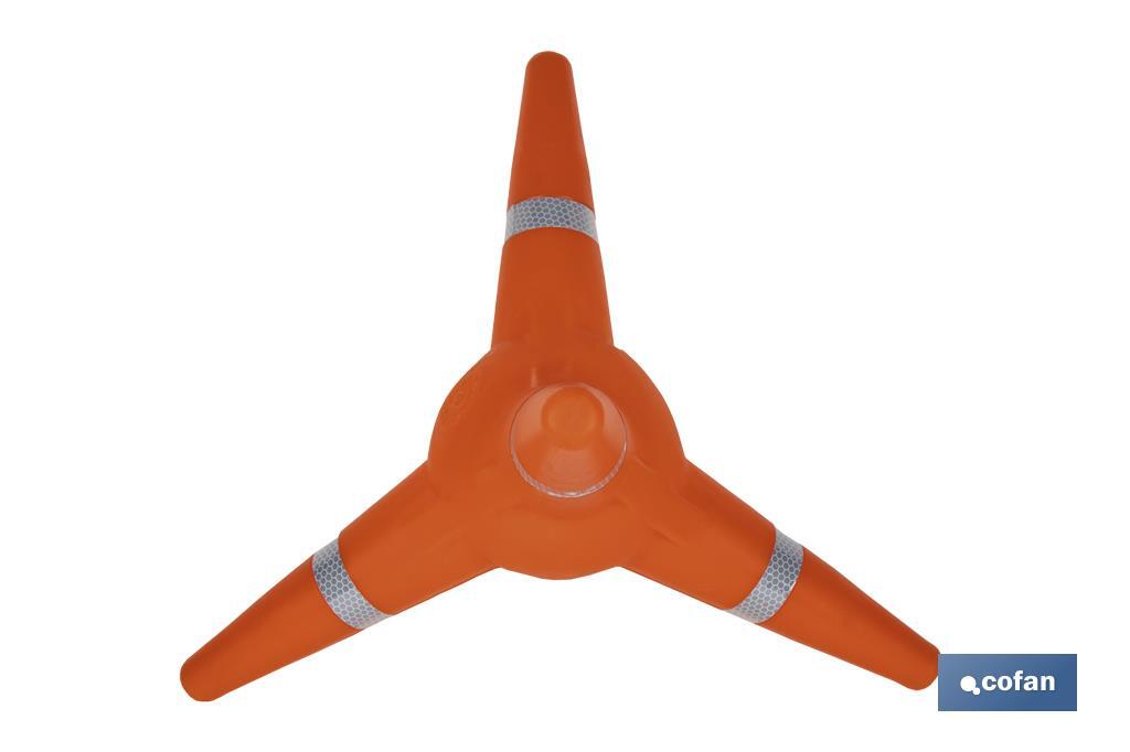 Tetrapod Reflective Traffic Cone 380mm - Cofan