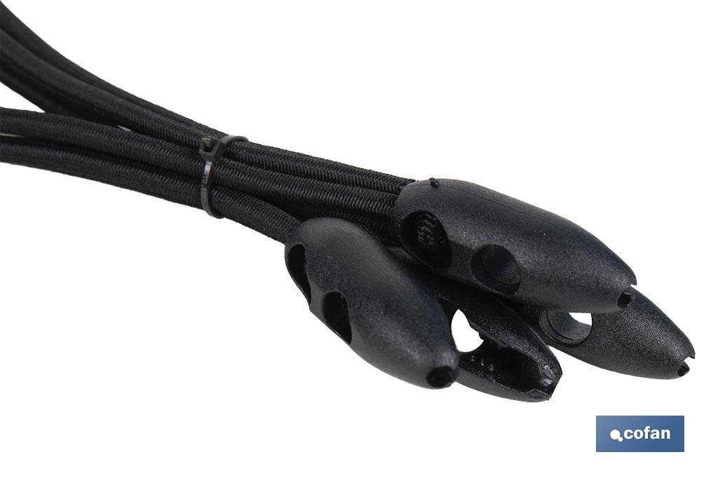 Conjunto de 4 gomas elásticas para sujeción segura | Medida 50 cm - Cofan