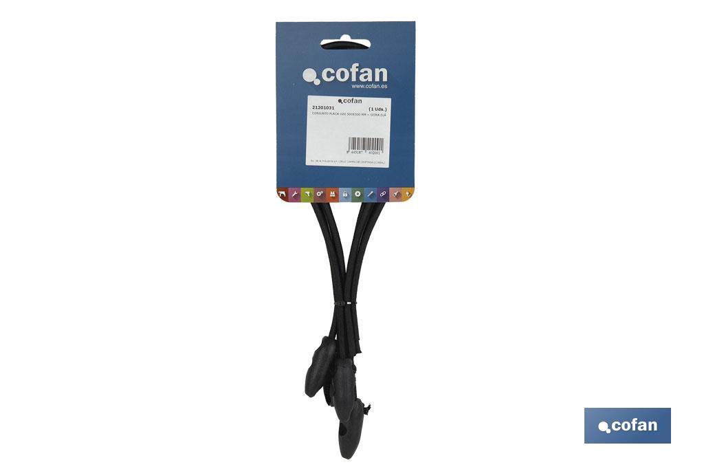 Conjunto de 4 gomas elásticas para sujeción segura | Medida 50 cm - Cofan