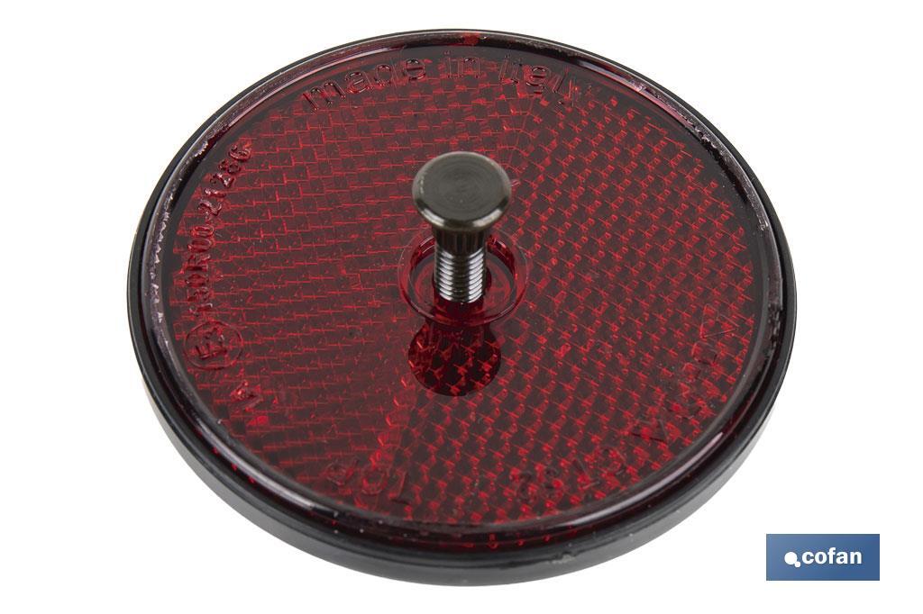 Catadióptricos redondos con tornillo para fijar en vehículos | 3 Colores y 2 tamaños diferentes - Cofan