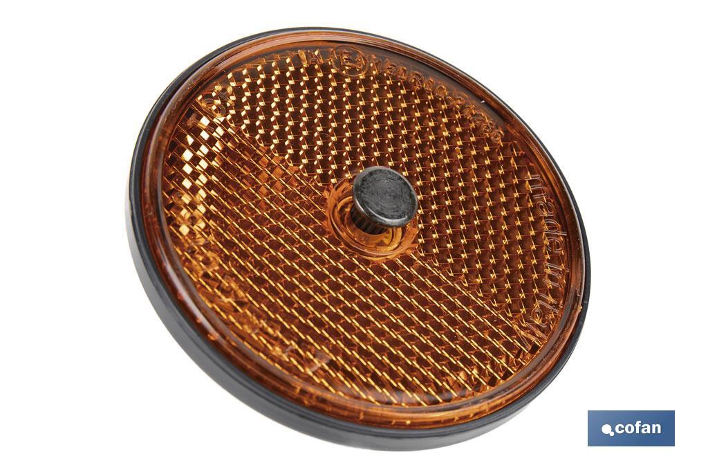 Catadióptricos redondos con tornillo para fijar en vehículos | 3 Colores y 2 tamaños diferentes - Cofan