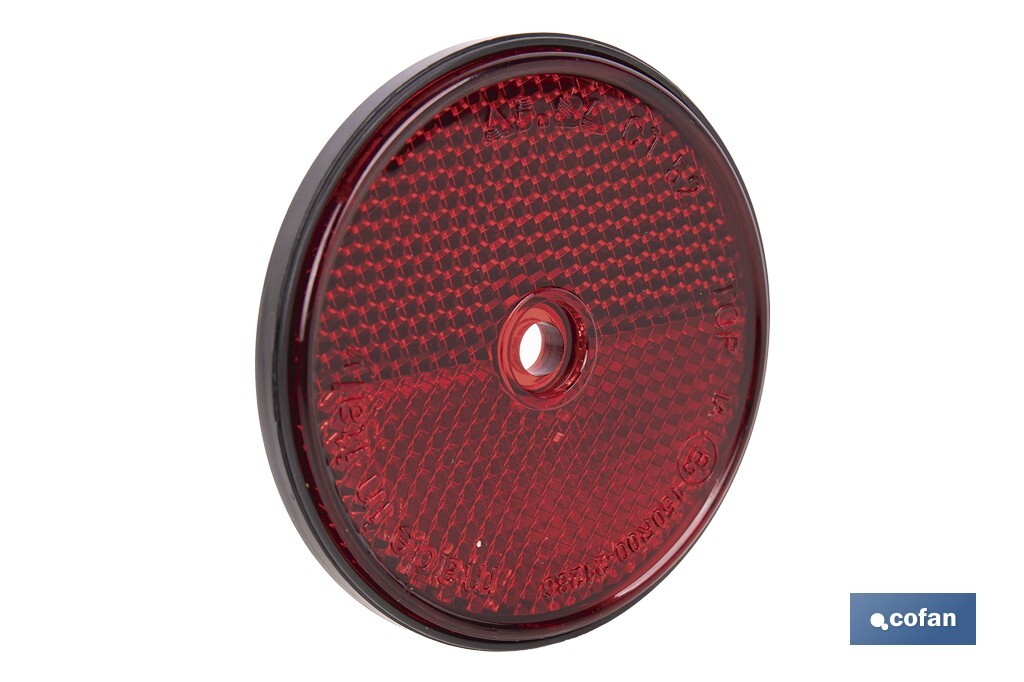 Catadióptricos redondos sin tornillo | Producto homologado | Diámetro: 60 mm | Tornillo no incluido | Disponibles en 3 colores diferentes - Cofan
