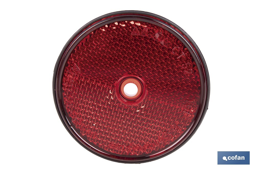 Catadióptricos redondos sin tornillo | Producto homologado | Diámetro: 60 mm | Tornillo no incluido | Disponibles en 3 colores diferentes - Cofan