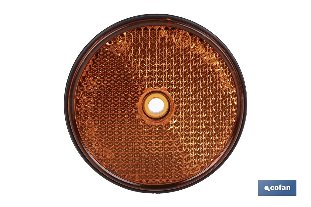 Catadióptricos redondos sin tornillo | Producto homologado | Diámetro: 60 mm | Tornillo no incluido | Disponibles en 3 colores diferentes - Cofan