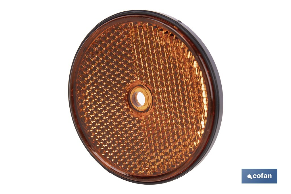 Catadióptricos redondos sin tornillo | Producto homologado | Diámetro: 60 mm | Tornillo no incluido | Disponibles en 3 colores diferentes - Cofan