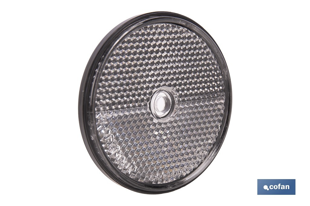 Catadióptricos redondos sin tornillo | Producto homologado | Diámetro: 60 mm | Tornillo no incluido | Disponibles en 3 colores diferentes - Cofan