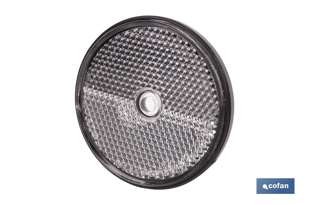 Catadióptricos redondos sin tornillo | Producto homologado | Diámetro: 60 mm | Tornillo no incluido | Disponibles en 3 colores diferentes - Cofan