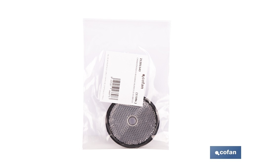 Catadióptricos redondos sin tornillo | Producto homologado | Diámetro: 60 mm | Tornillo no incluido | Disponibles en 3 colores diferentes - Cofan