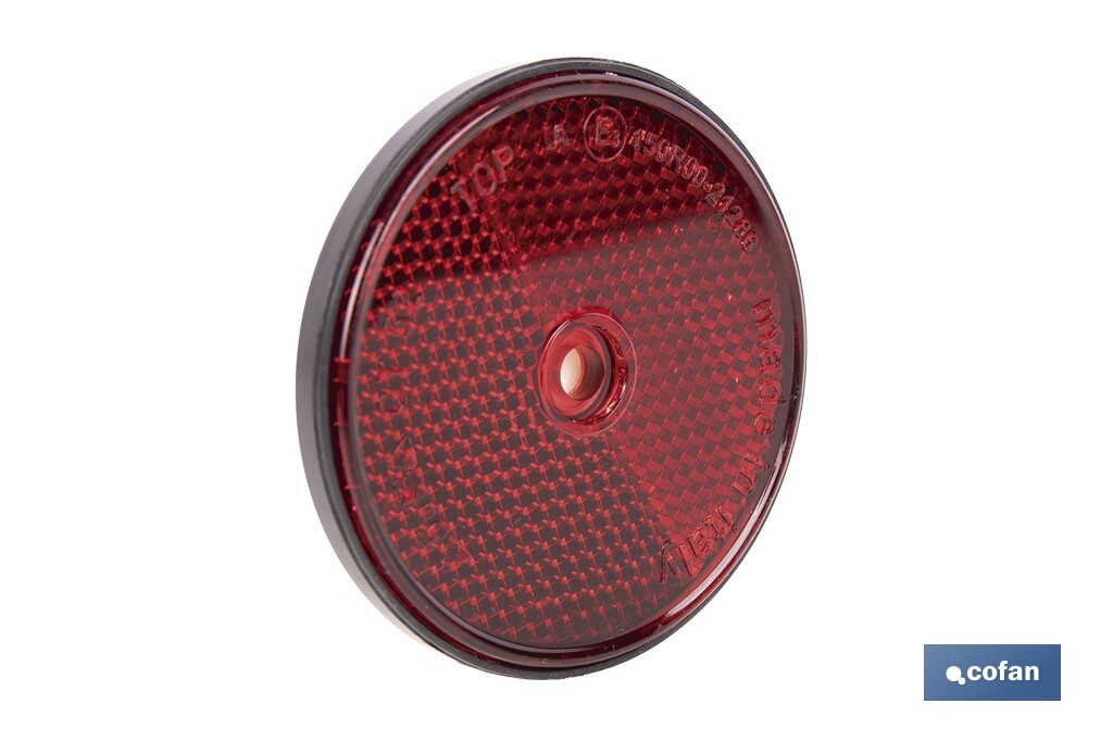 Catadióptricos redondos sin tornillo y con adhesivo | Producto homologado | Diámetro: 60 mm | Disponibles en 3 colores diferentes - Cofan