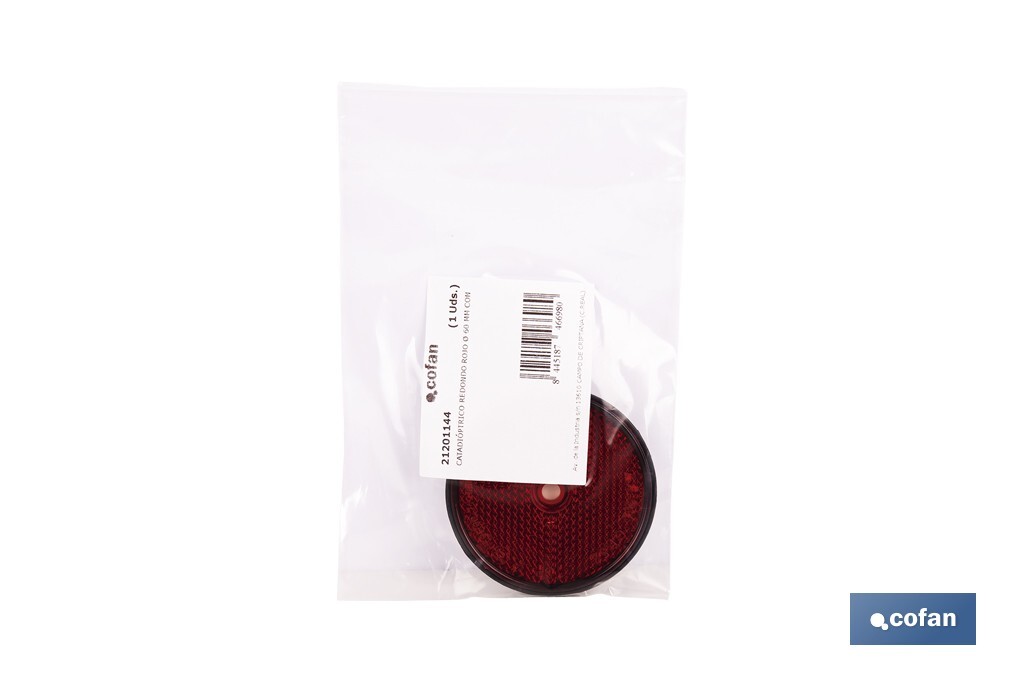 Catadióptricos redondos sin tornillo y con adhesivo | Producto homologado | Diámetro: 60 mm | Disponibles en 3 colores diferentes - Cofan