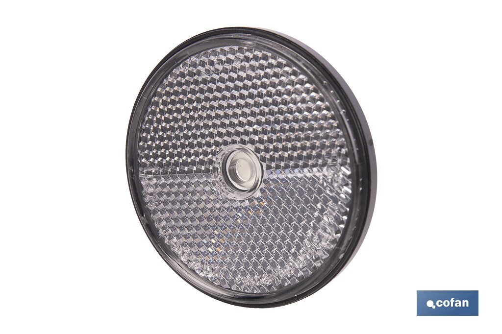Catadióptricos redondos sin tornillo y con adhesivo | Producto homologado | Diámetro: 60 mm | Disponibles en 3 colores diferentes - Cofan
