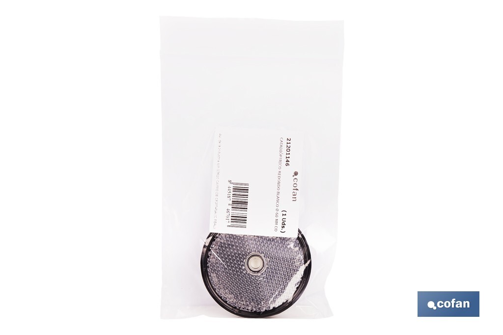 Catadióptricos redondos sin tornillo y con adhesivo | Producto homologado | Diámetro: 60 mm | Disponibles en 3 colores diferentes - Cofan