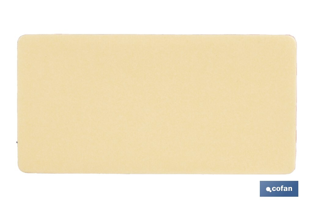 Adhesive rectangular reflector | Approved product | Available in 3 different colours | Size: 71 x 35 mm - Cofan