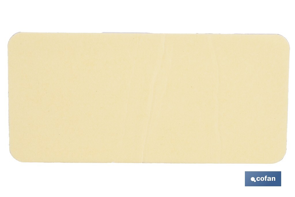 Adhesive rectangular reflector | Approved product | Available in 3 different colours | Size: 94 x 44 mm - Cofan
