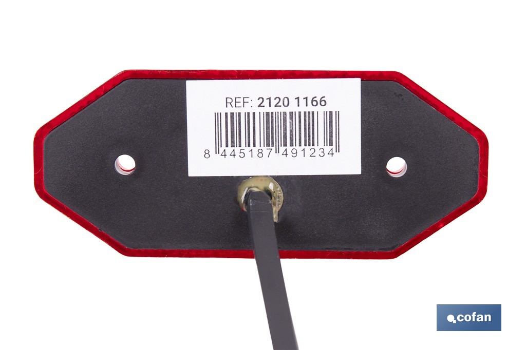 Luz de gálibo trasera LED roja 12/24V | IP68 Homologada ECE R3 para camión, remolque y caravana - Cofan