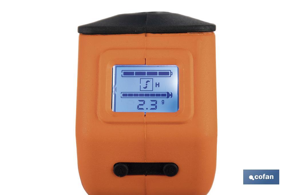 Pistola engrasadora a batería | Batería Li-ion 21 V 2 Ah | Presión máxima: 690 bar | Adecuada para cartuchos de 400 ml - Cofan