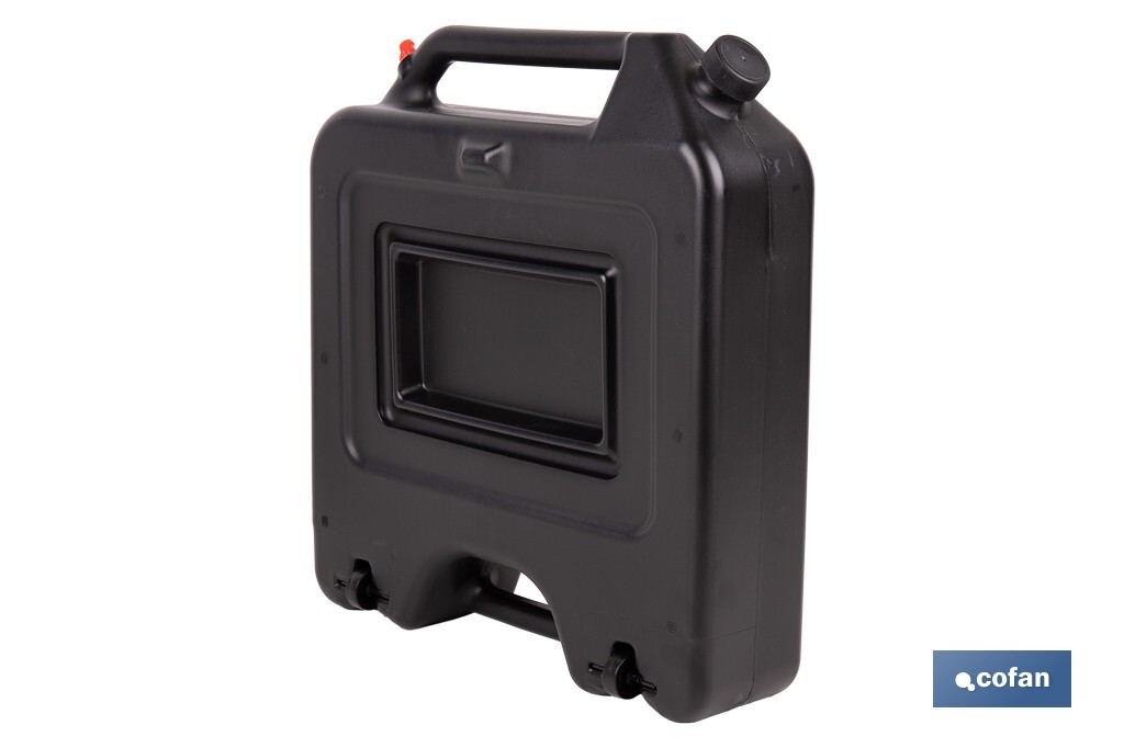 Recogedor de aceite usado | Capacidad: 14 litros | Material: HDPE | Bidón con tapa y filtro - Cofan