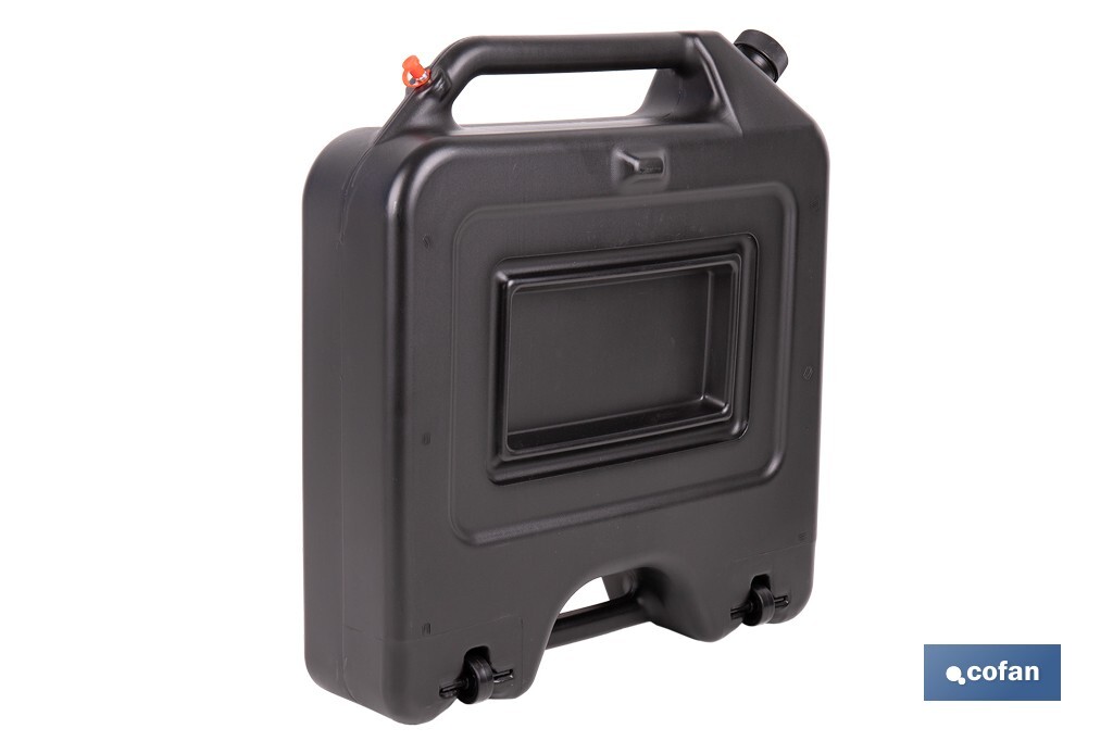 Recogedor de aceite usado | Capacidad: 14 litros | Material: HDPE | Bidón con tapa y filtro - Cofan