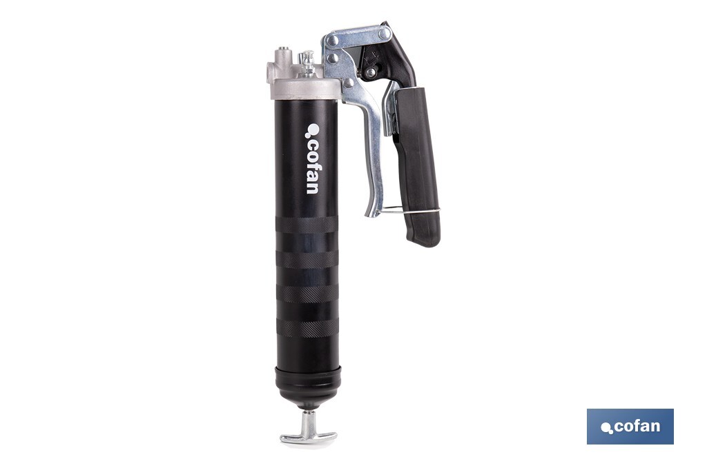 Bomba de engrase dual tipo pistola y palanca | Hasta 7000 PSI | Compatible con cartuchos de grasa de 400 g o carga a granel - Cofan
